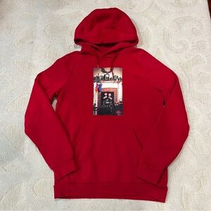 Nike Jordan Chicago Red Hooded Fleece Jumpman Pullover Hoodie Mens Sz M